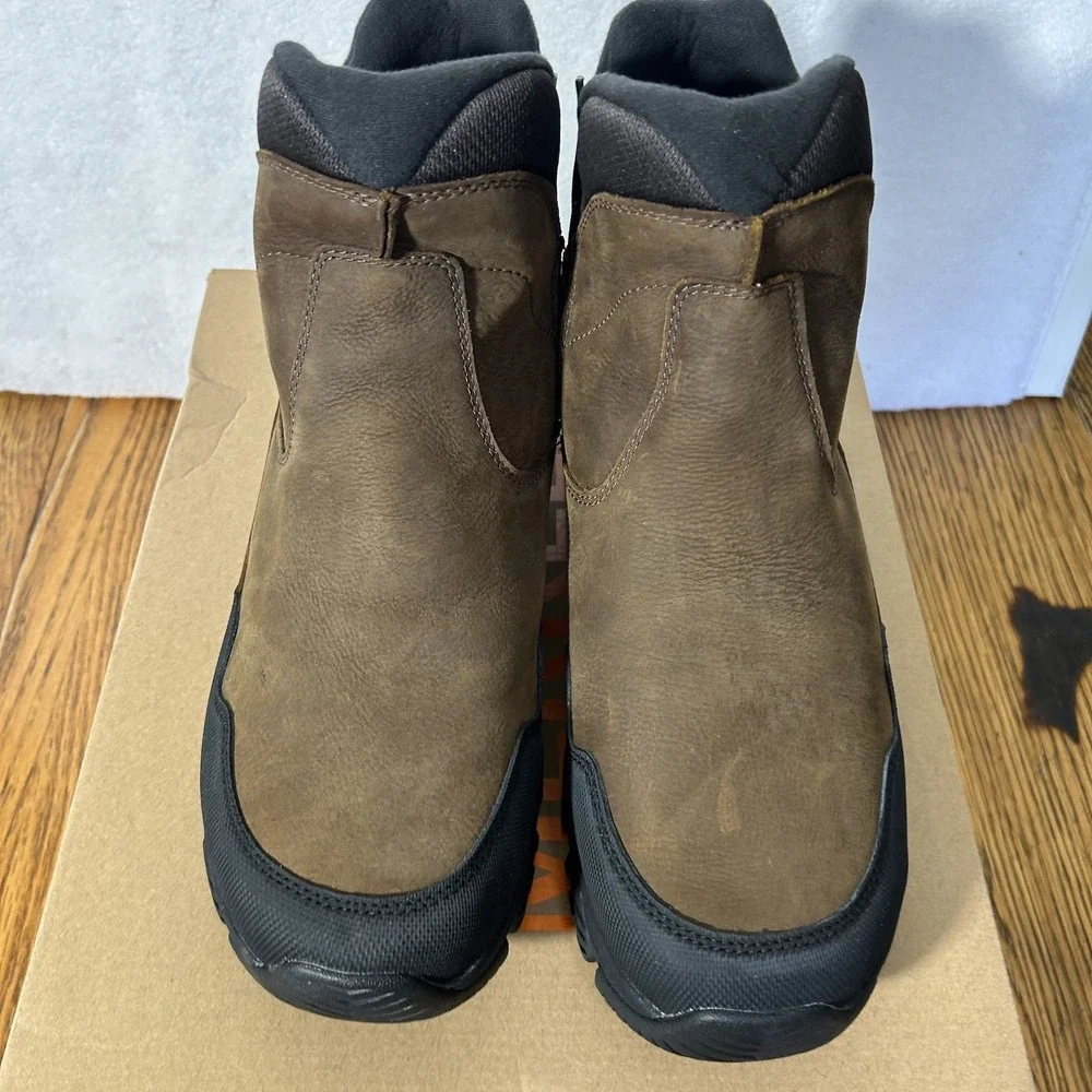 Merrell Mens Size 10.5M Coldpack 3 Thermo Tall Zip Waterproof Brown Boots